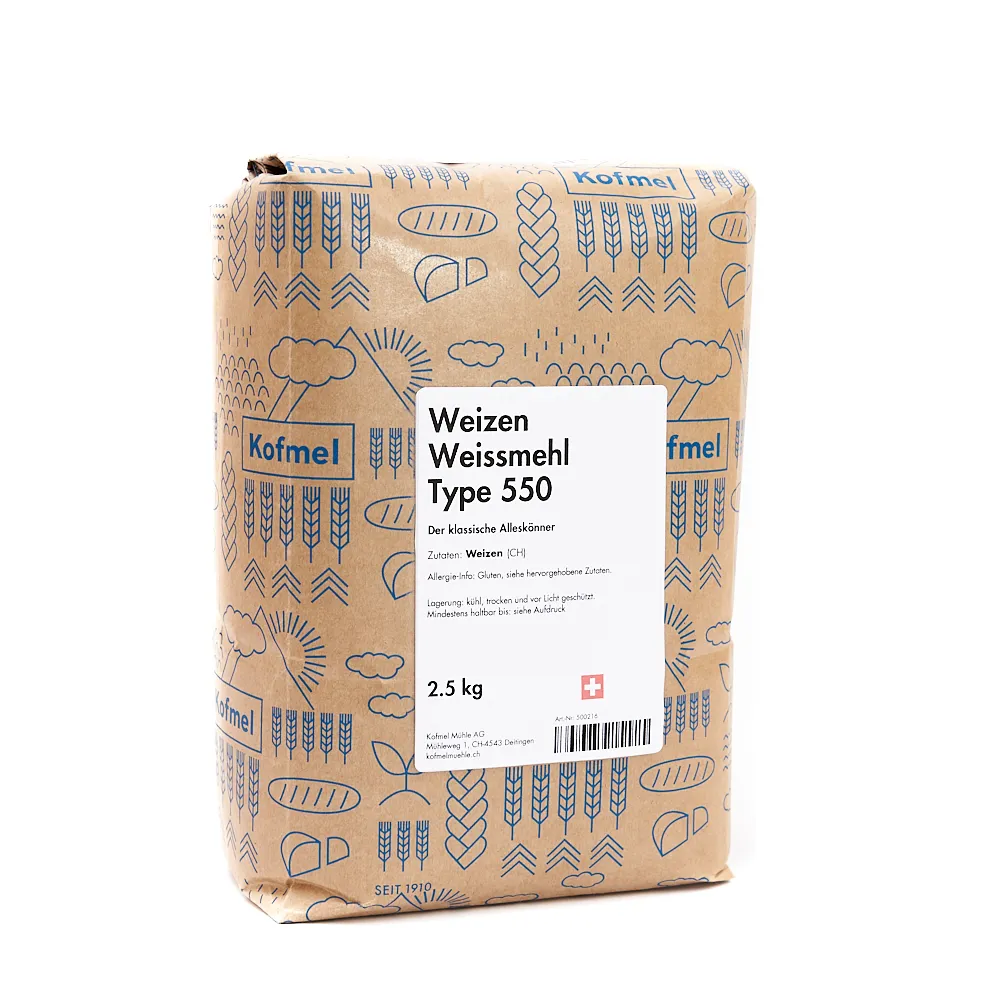 Weizen Weissmehl im 2.5kg Papierbeutel von der Kofmel Mühle